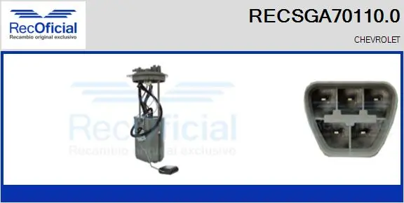 Módulo de bomba de combustível com sensor do nível de combustível Chevrolet Captiva I C100 ao melhor preço
