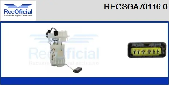 Módulo de bomba de combustível com sensor do nível de combustível Peugeot 207  WA, WC ao melhor preço