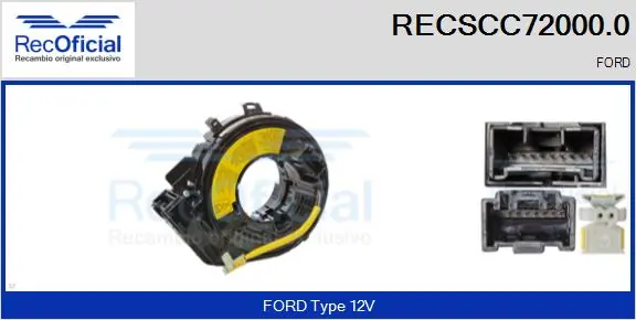 Anel AIRBAG de contato, cabo plano do volante Ford Fiesta VI CB1 ao melhor preço