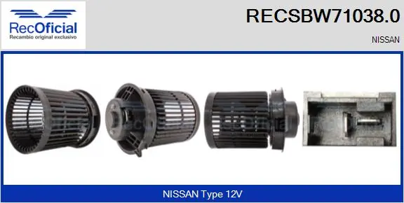 Motor de ventilador de forno (de aquecedor de salão) para Nissan JUKE F15E