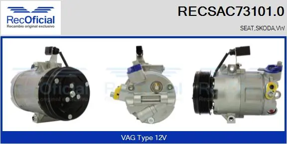 Compressor de aparelho de ar condicionado Volkswagen Polo V 602, 604, 612, 614 ao melhor preço