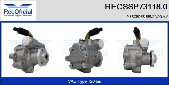 Bomba da Direção hidrâulica assistida para Volkswagen Transporter 7HB, 7HJ, 7EB, 7EJ