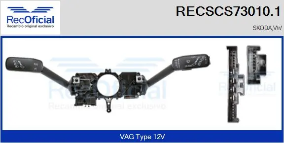 Comutador instalado na coluna da direção, montado Volkswagen Polo V 602, 604, 612, 614 ao melhor preço