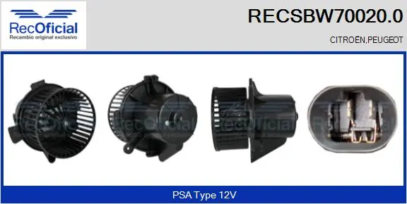 Motor de ventilador de forno (de aquecedor de salão) Peugeot 307  3H ao melhor preço