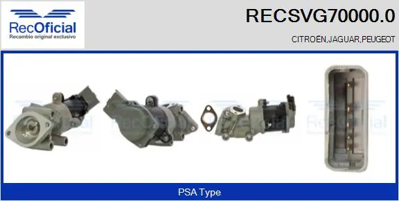 Válvula EGR de recirculação dos gases Jaguar S-type  CCX ao melhor preço