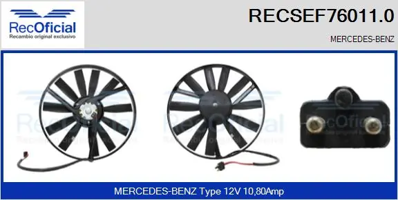 Ventilador elétrico de esfriamento montado (motor + roda de aletas) Mercedes E  S124 ao melhor preço