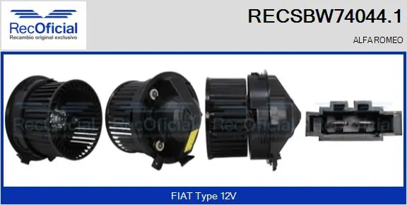 Motor de ventilador de forno (de aquecedor de salão) Alfa Romeo Giulietta  940 ao melhor preço