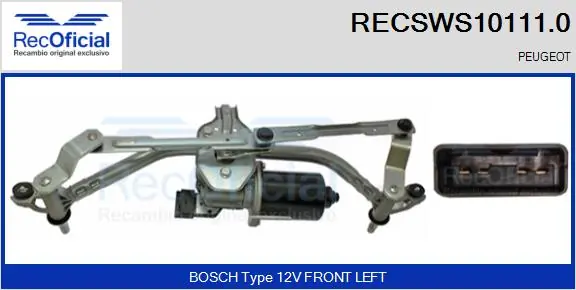 Trapézio de limpador pára-brisas Peugeot 208  CA, CC ao melhor preço
