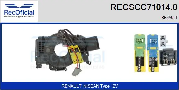 Anel AIRBAG de contato, cabo plano do volante Renault Laguna II BG0, BG1 ao melhor preço