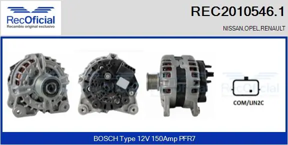 Gerador para Renault Scenic R9
