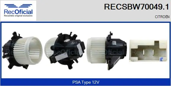 Motor de ventilador de forno (de aquecedor de salão) Peugeot Partner III K9 ao melhor preço