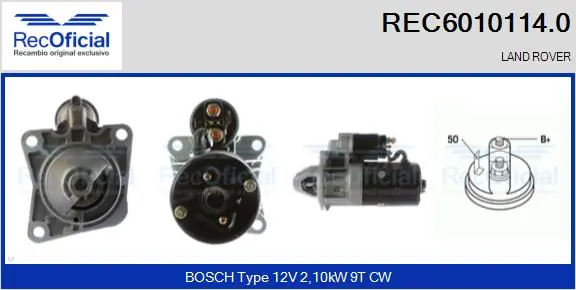 Motor de arranco Land Rover Discovery I LG, LJ ao melhor preço