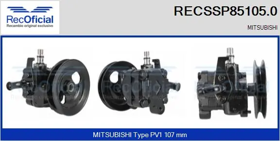 Bomba da Direção hidrâulica assistida Mitsubishi Pajero I L04G, L14G ao melhor preço