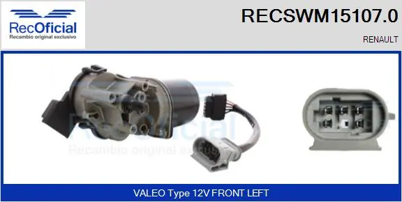 Motor de limpador pára-brisas do pára-brisas Renault Clio LB0, LB1, LB2 ao melhor preço