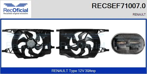 Ventilador elétrico de esfriamento montado (motor + roda de aletas) Renault Espace IV JK0 ao melhor preço
