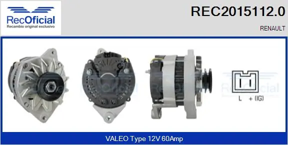 Gerador Renault 19 II B53, C53 ao melhor preço