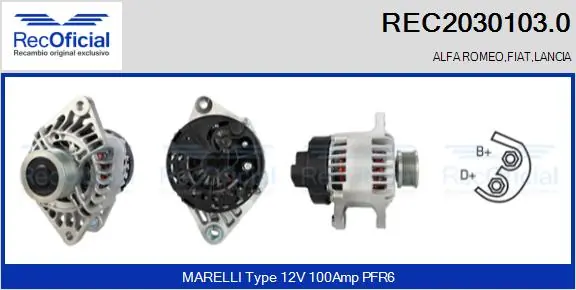 Gerador Alfa Romeo 147  937 ao melhor preço