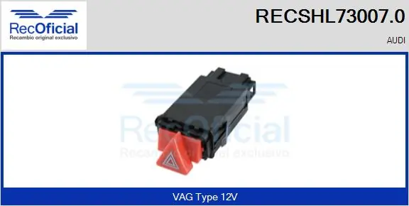 Botão de ativação do sinal de emergência Audi A6  4BH ao melhor preço