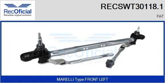 Trapézio de limpador pára-brisas Fiat Panda II 169A ao melhor preço