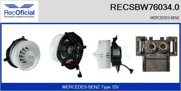Motor de ventilador de forno (de aquecedor de salão) Mercedes E  W211 ao melhor preço