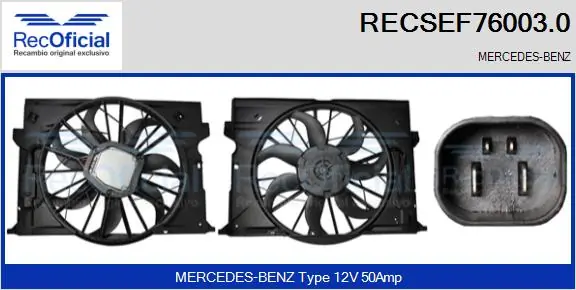 Ventilador elétrico de esfriamento montado (motor + roda de aletas) Mercedes CLS  C219 ao melhor preço