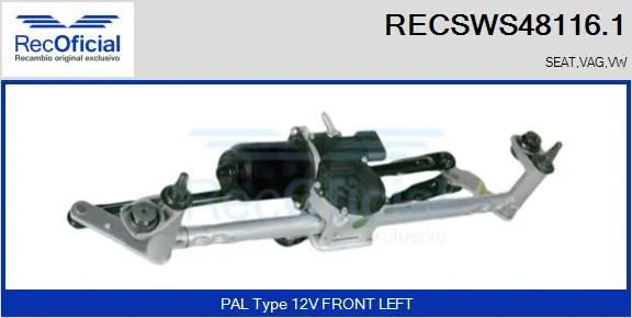 Trapézio de limpador pára-brisas Volkswagen Polo V 602, 604, 612, 614 ao melhor preço