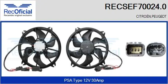 Ventilador elétrico de esfriamento montado (motor + roda de aletas) Peugeot 407  6D ao melhor preço