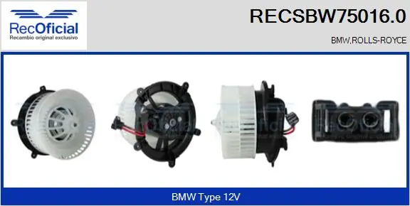 Motor de ventilador de forno (de aquecedor de salão) BMW 7  E65, E66, E67 ao melhor preço