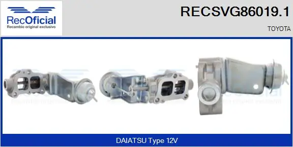 Válvula EGR de recirculação dos gases Toyota Hiace IV H1, H2 ao melhor preço