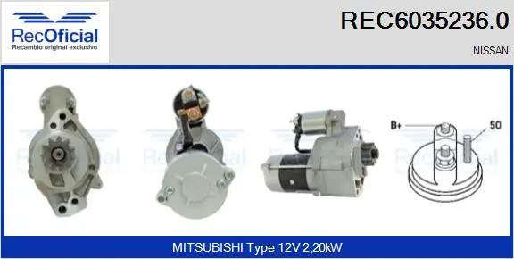Motor de arranco para Nissan Murano Z51