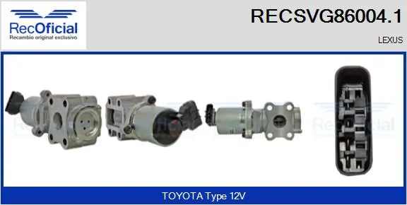 256202610284 Toyota Válvula EGR de recirculação dos gases