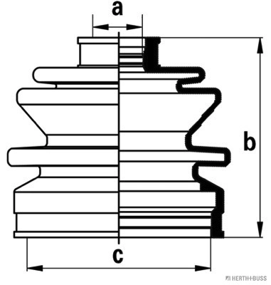  Bota de proteção externa de junta homocinética do semieixo dianteiro Honda Accord V coupé (CD7) (1993 - 1998) V
