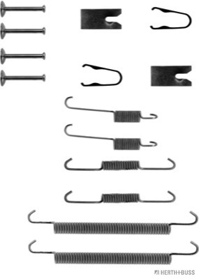 Kit de montagem das sapatas traseiras de tambor para Toyota Avensis I T22
