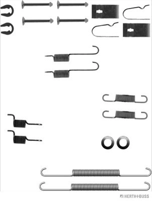 Kit de montagem das sapatas traseiras de tambor para KIA Picanto I BA