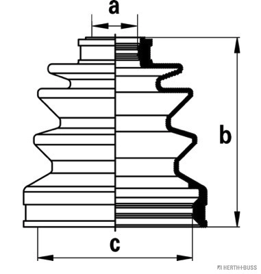  Bota de proteção interna de junta homocinética do semieixo dianteiro Honda CR-V I SUV (RD) (1995 - 2002) I