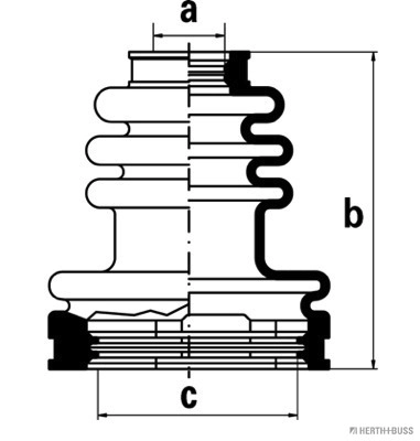  Bota de proteção externa de junta homocinética do semieixo dianteiro Toyota Camry II sedan (V2) (1986 - 1991) II