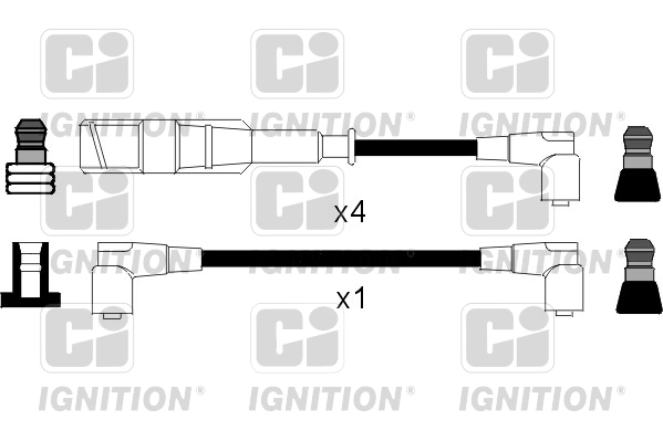  Fios de alta voltagem, kit Mercedes E sedan (W123) (1976 - 1985) 