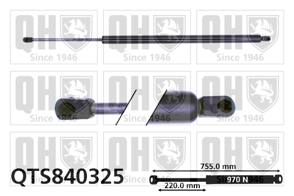  Amortecedor de tampa de porta-malas (de 3ª/5ª porta traseira) Volkswagen Transporter T5 ônibus (7HB, 7HJ, 7EB, 7EJ) (2003 - 2016) T5
