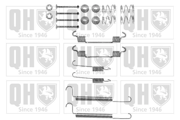 Kit de montagem das sapatas traseiras de tambor 93174284 General Motors