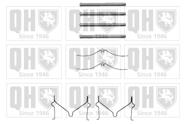  Kit de molas de fixação de sapatas de disco dianteiras Mazda 323 F IV hatchback (BG) (1989 - 1994) F IV