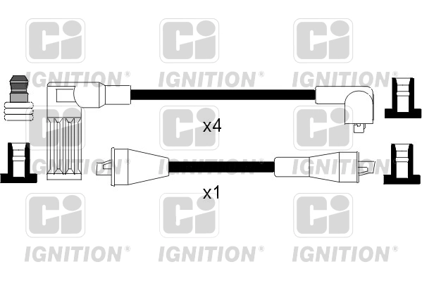 Fios de alta voltagem, kit Fiat Uno  146A