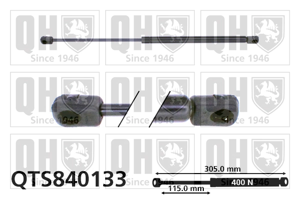 Amortecedor de tampa de porta-malas (de 3ª/5ª porta traseira) para Audi 80 B2 81, 85