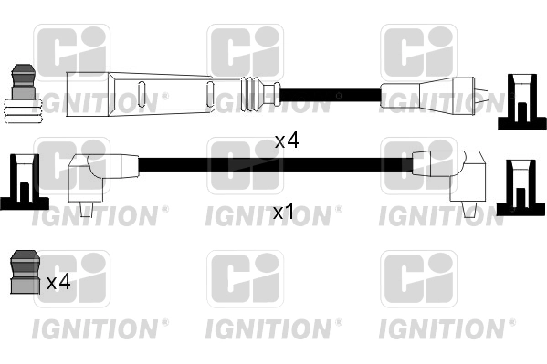 Fios de alta voltagem, kit Volkswagen Passat B3, B4 3A5, 351, 315