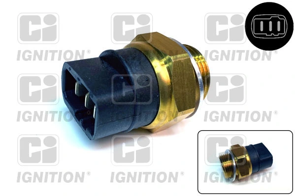 Sensor de temperatura do fluido de esfriamento (de ativação de ventilador do radiador) Volkswagen Golf II 19E, 1G1