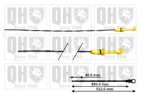 Sonda (indicador) do nível de óleo no motor Metalcaucho 4593