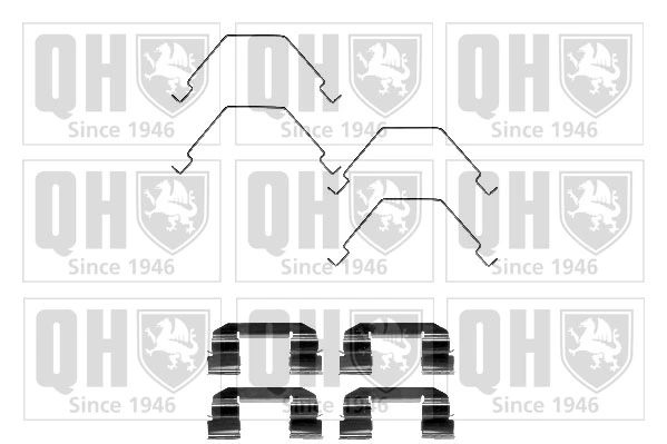 Kit de molas de fixação de sapatas de disco dianteiras Mazda 626 V GF