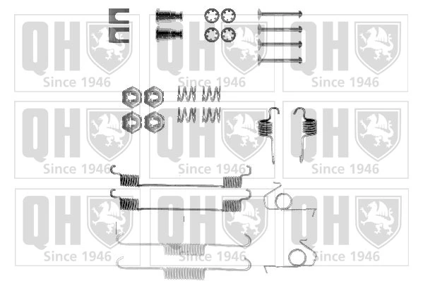 Kit de montagem das sapatas traseiras de tambor para Ford Fiesta FBD