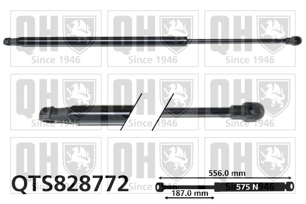Amortecedor de tampa de porta-malas (de 3ª/5ª porta traseira) 9811547680 Peugeot/Citroen