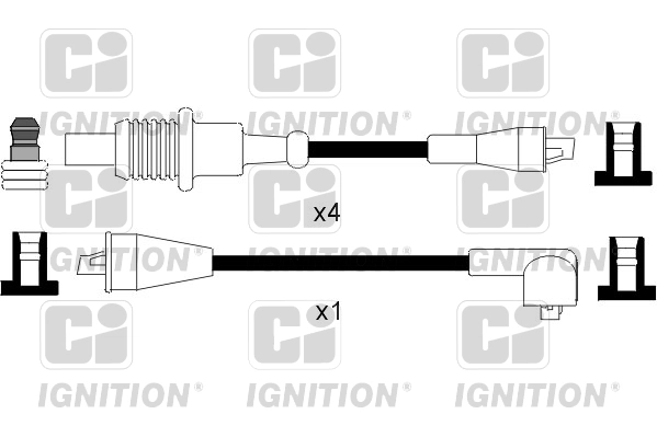 Fios de alta voltagem, kit Peugeot 205 I 741A, C