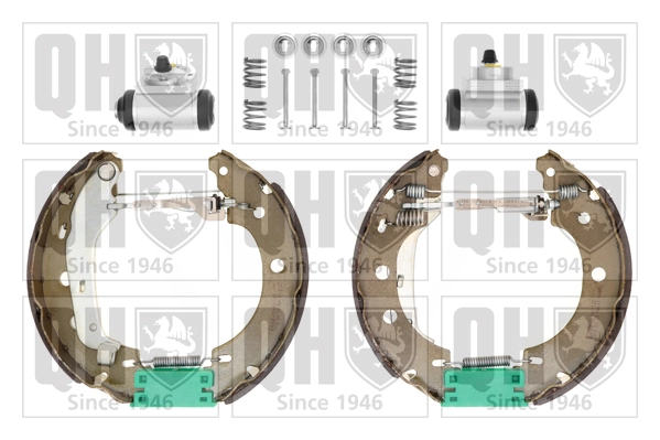 Compre 0204114856 Bosch Sapatas do freio traseiras de tambor, montadas com cilindros, kit
